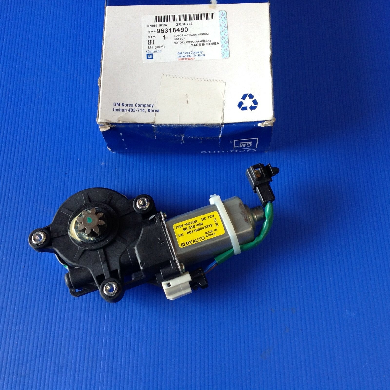 GM Chevrolet Matiz Left Front Window Motor 96318490 NEW GENUINE OE