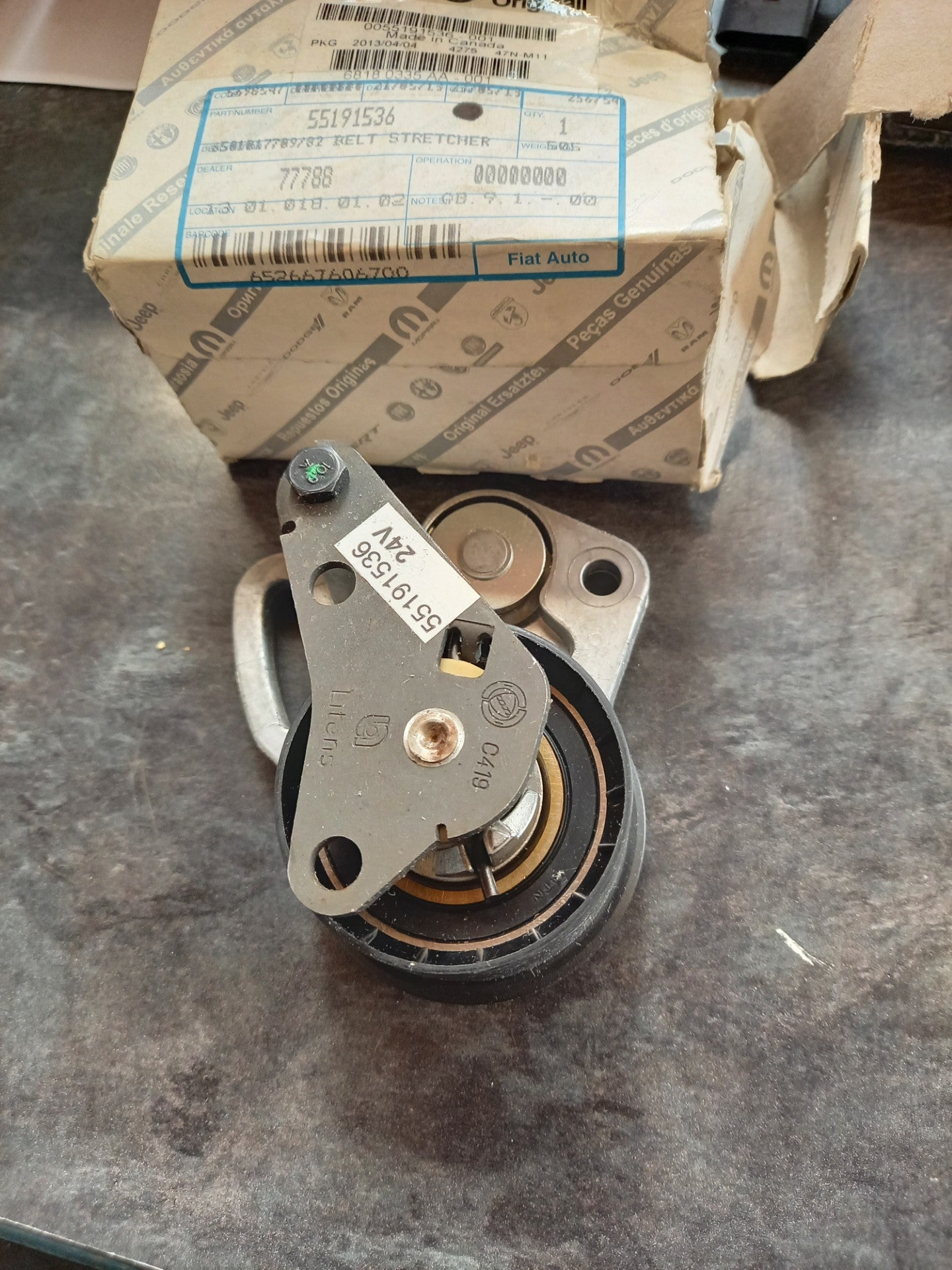 Alfa Romeo 156,166 GT,GTV Spider 55191536 Timing Belt Tensioner NEW GENUINE OE