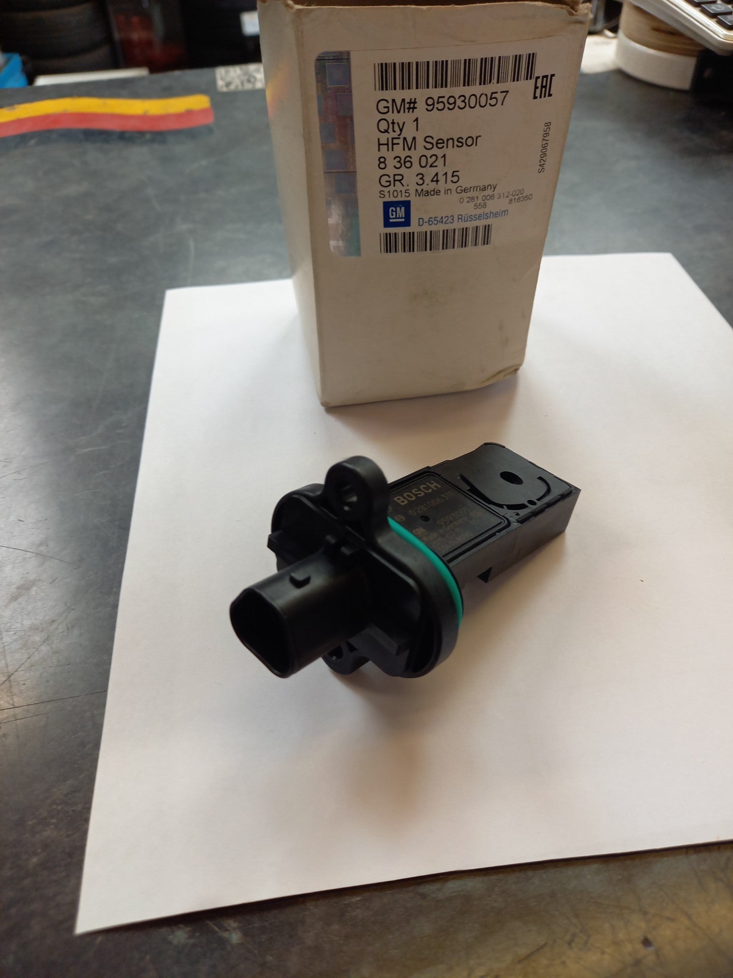 GM Vauxhall Mokka,Mokka X Air Mass Sensor 95930057 NEW GENUINE OE
