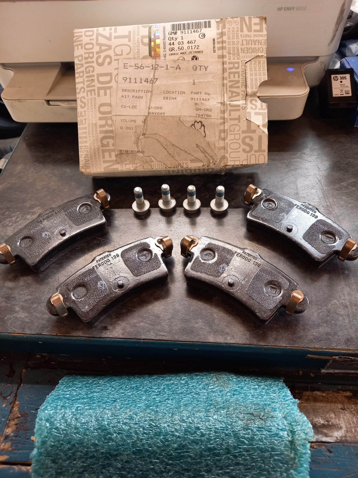 Vauxhall Movano,Renault Master Rear Brake Pad Kit 9111467 NEW Genuine OE