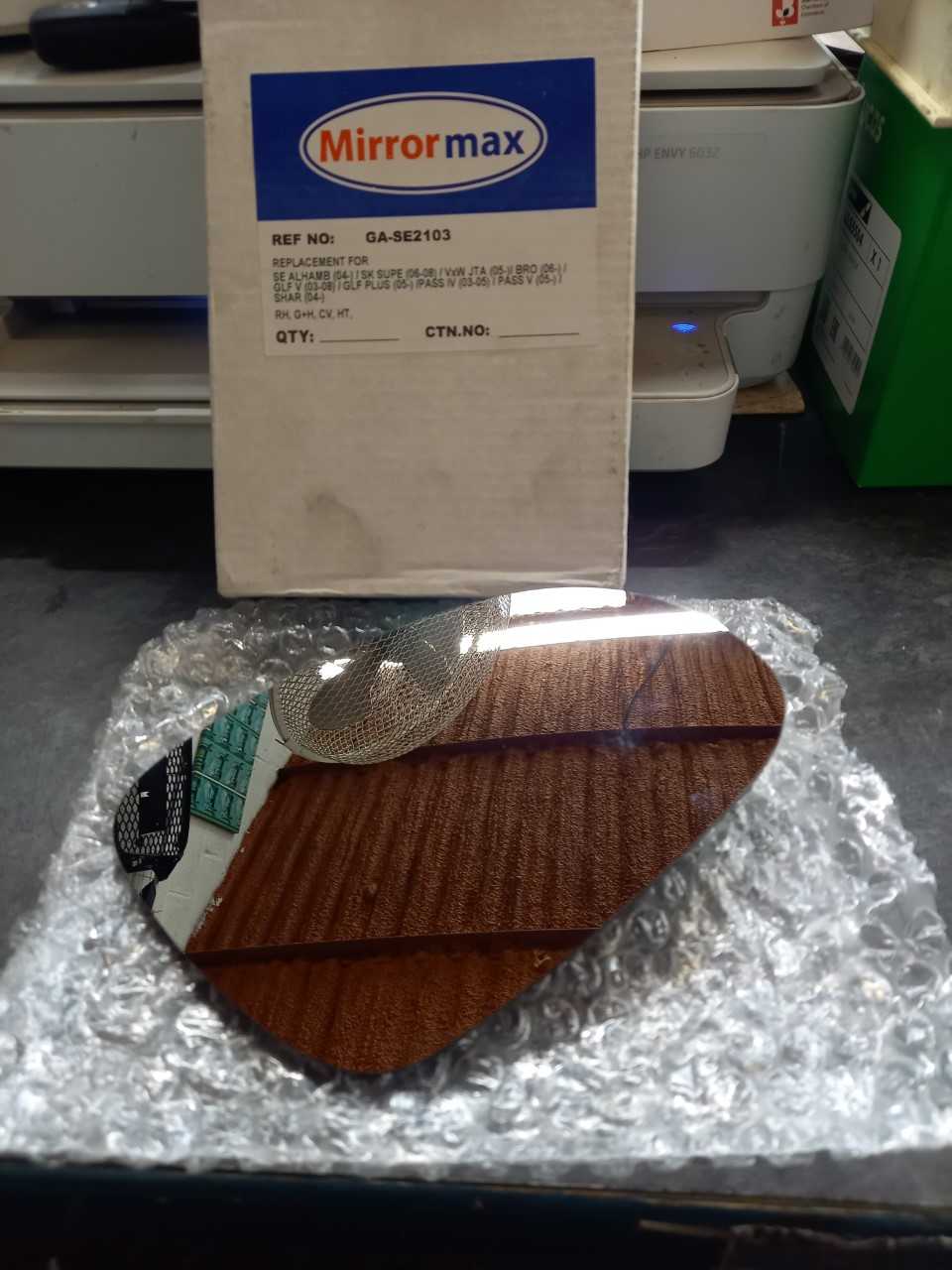 VW Bora,Golf 5,Golf Plus Drivers Heated Door Mirror Glass NEW GA-SE2103