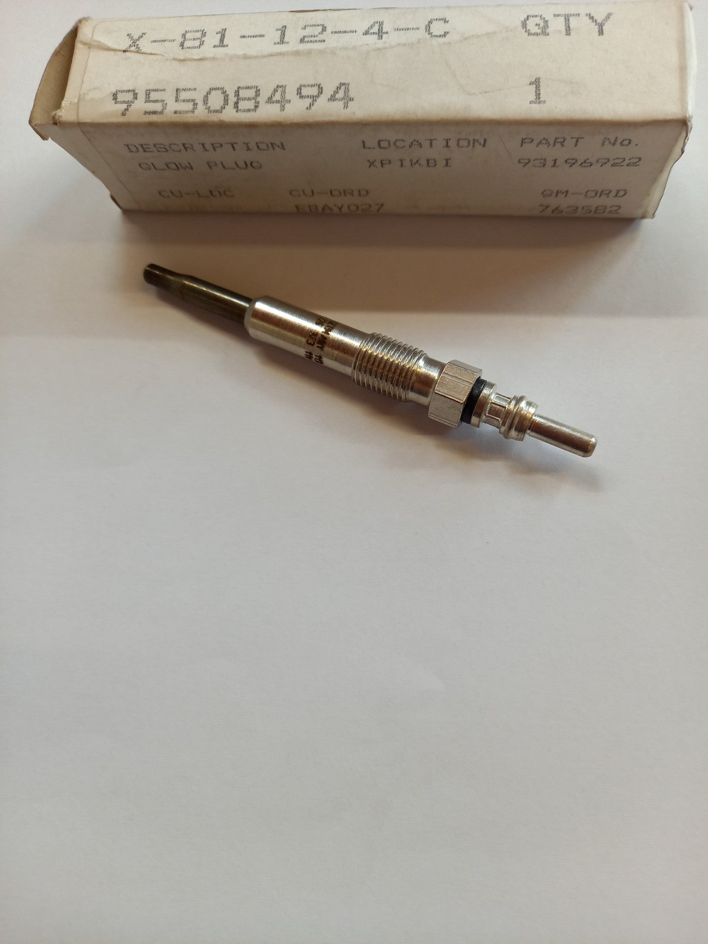 Vauxhall Vivaro 1.9D,Dacia Duster 1.5 dci Glow plug 95508494 NEW GENUINE OE